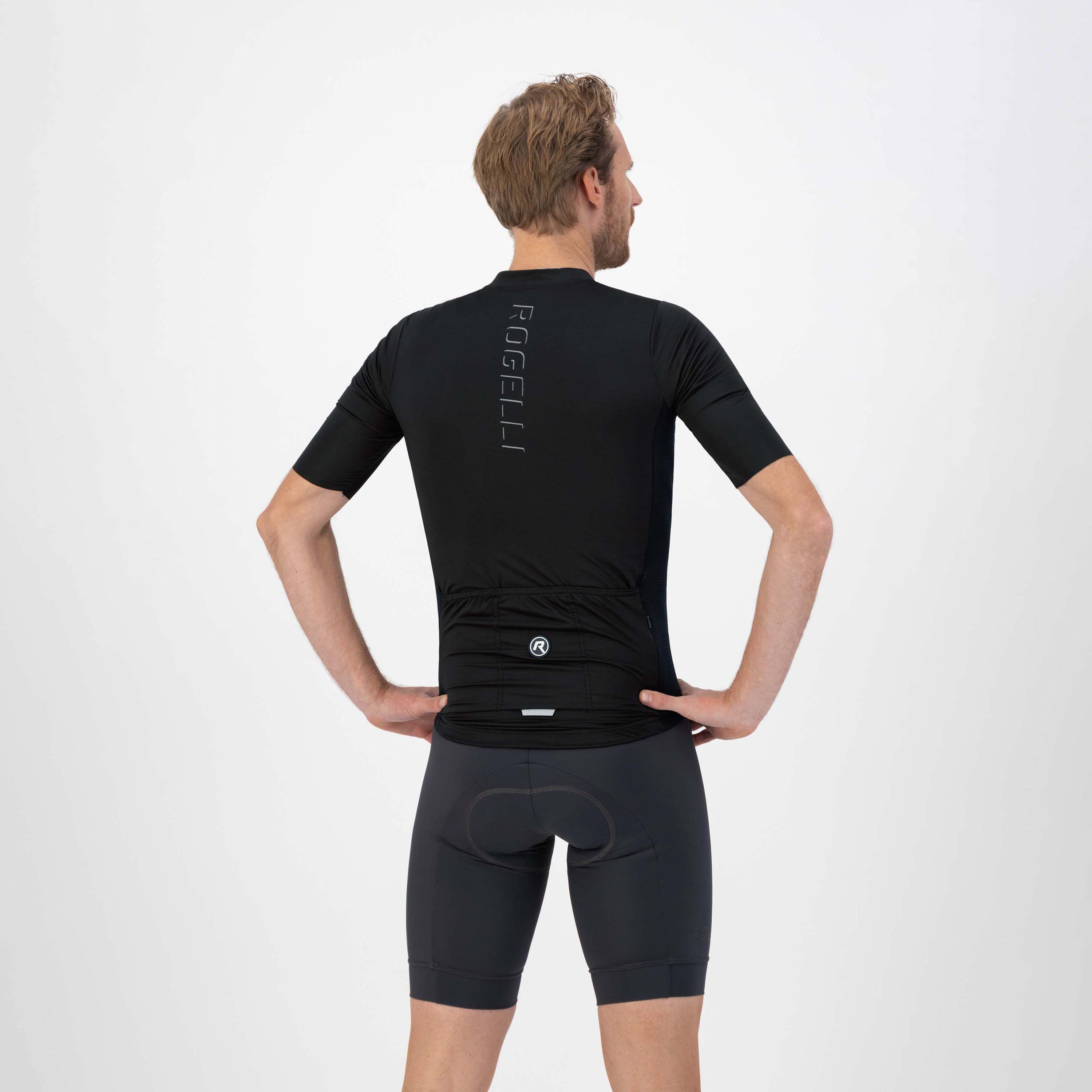 Rogelli Distance Schwarz Herren Radtrikot Kurzarm