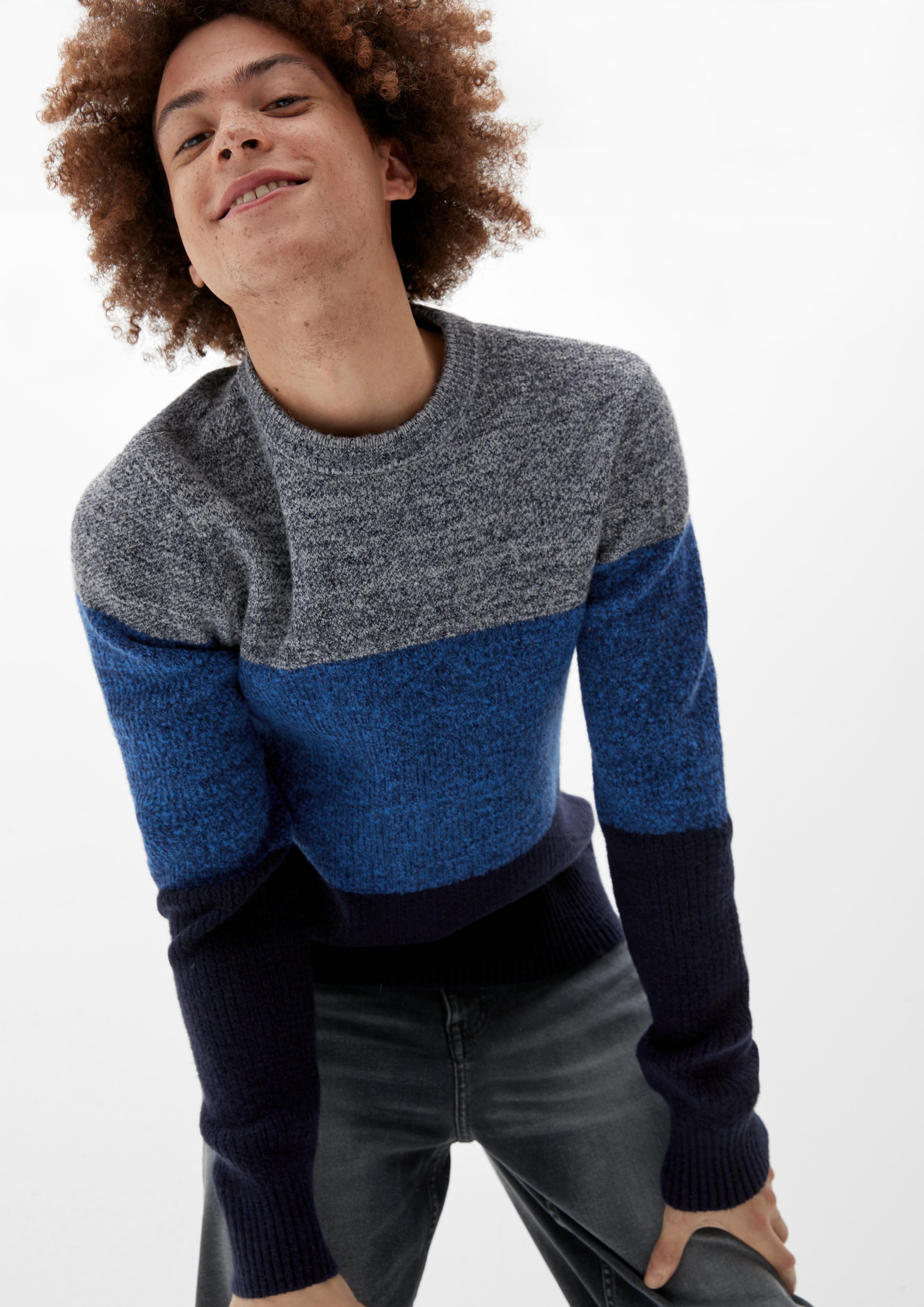 Strickpullover in Colour Blocking-Optik  2125667-59W0
