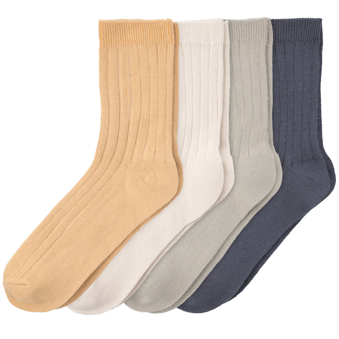 4 Paar Kinder Socken mit Rippstruktur