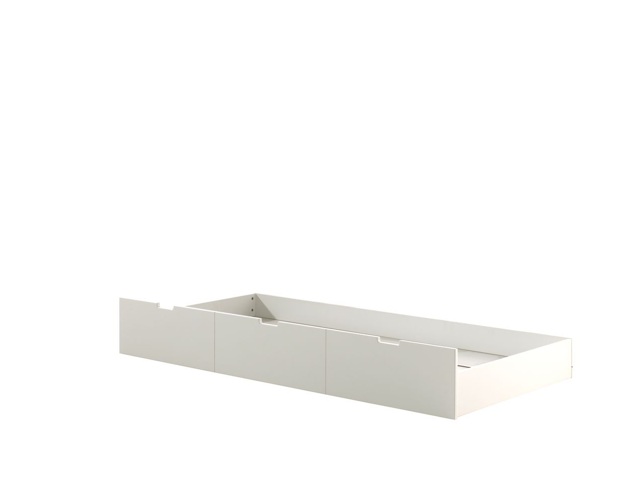 VIPACK Unterbett Margrit auf Rollen 90 x 190 cm, MDF Weiß lackiert