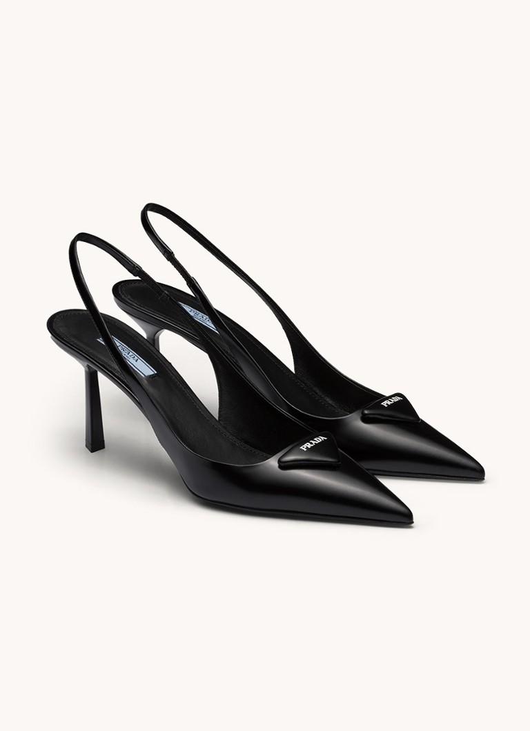 Prada-nahkainen olkalaukku logolla