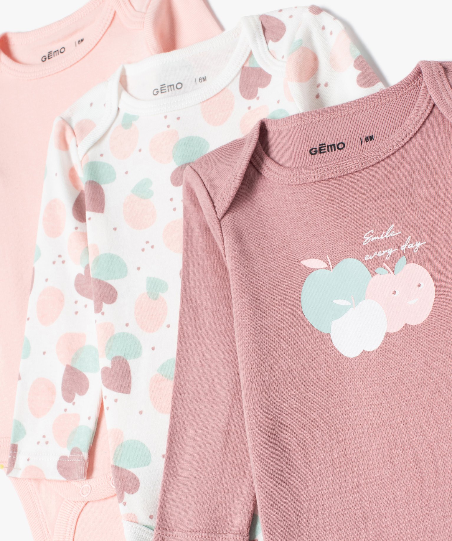 Bodies bébé imprimés à manches longues (lot de 3) multicolore | GEMO