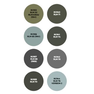 AK Real Colors Paintset - WWII Luftwaffe Mid-War Colors (6x 17ml)