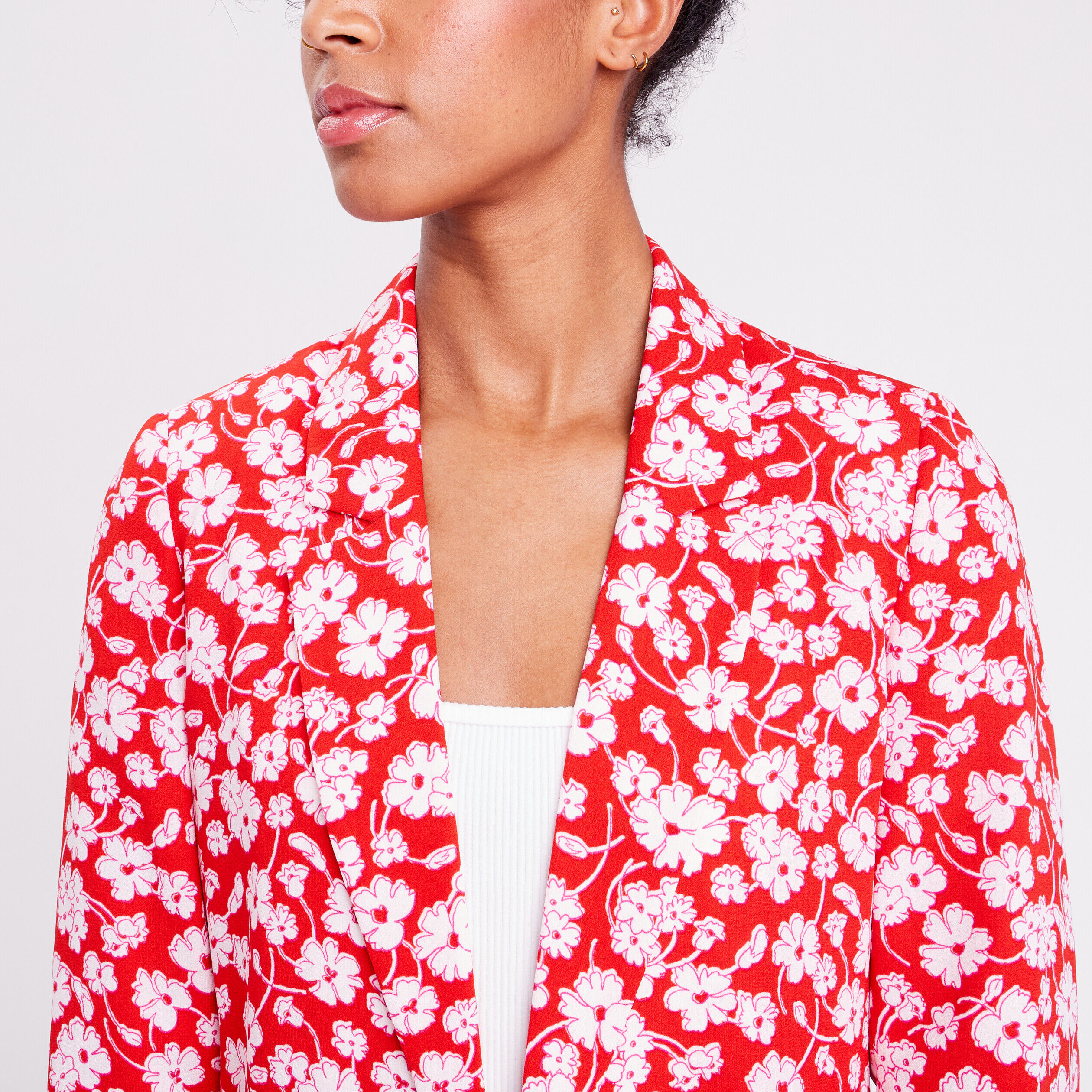 Veste esprit blazer droite rouge femme | Cache Cache