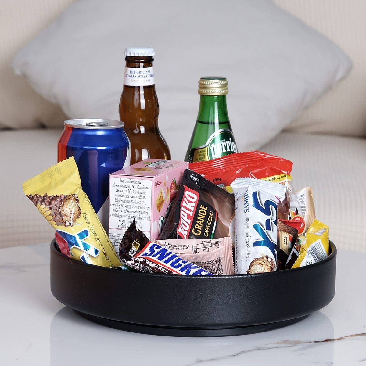 JedBesetzt Gewürzregal Drehbares gewürzregal, Drehteller organizer,25 cm,Für Küche, Bad