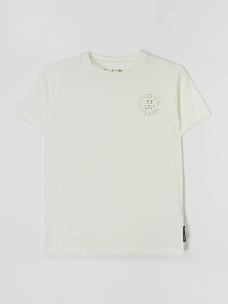 T-Shirt aus Bio-Baumwolle in ecru