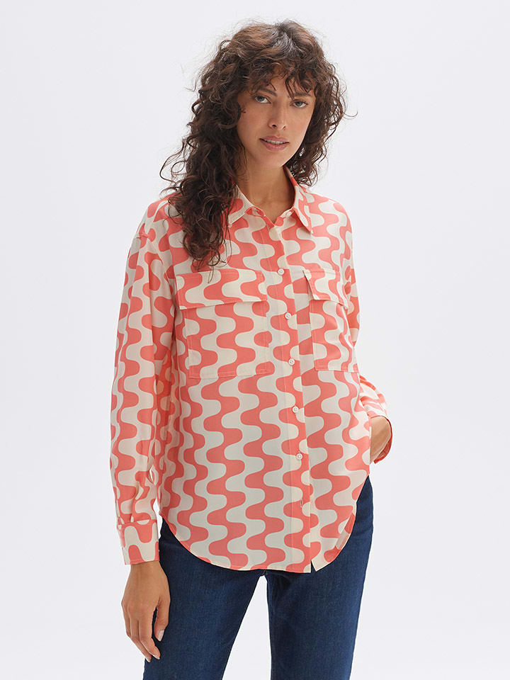 OPUS Bluse in Lachs/ Creme günstig kaufen