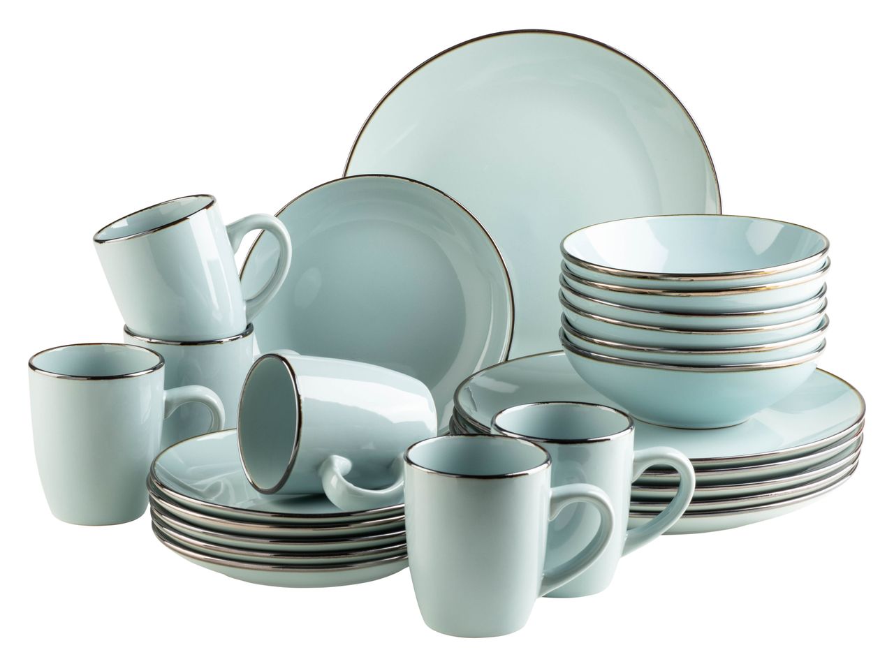 Mäser Serie Metallic Rim, Kombiservice 24 teilig für 6 Personen