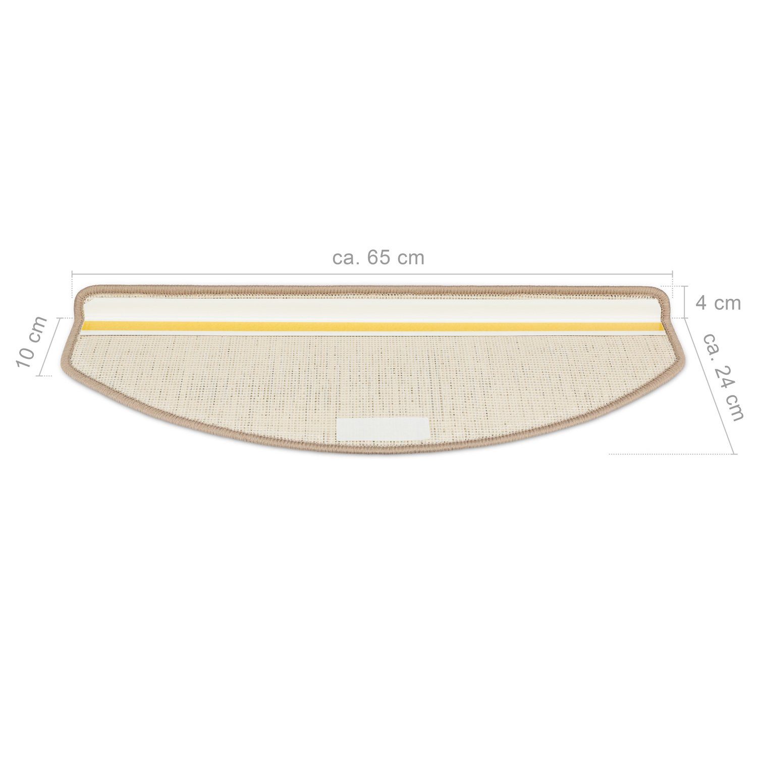 Stufenmatte Stufenmatten Pegasus Halbrund SparSet Weiss 15 Stück, Metzker®, halbrund, Höhe: 8 mm, 15 Stück im Set - Weiss