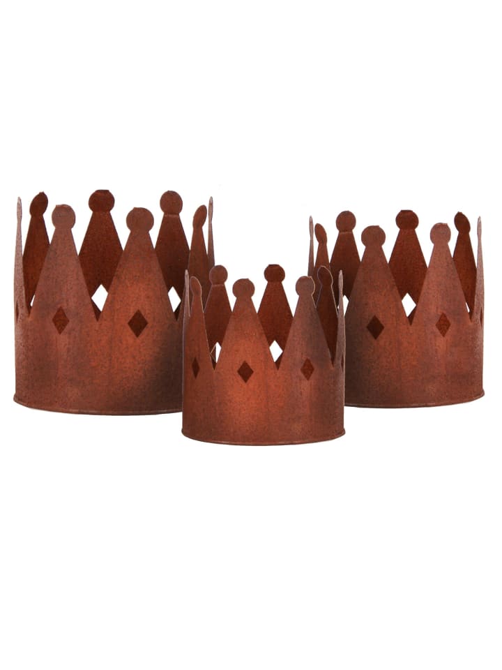 UNUS 3er Set Rostkronen in Braun günstig kaufen onesize