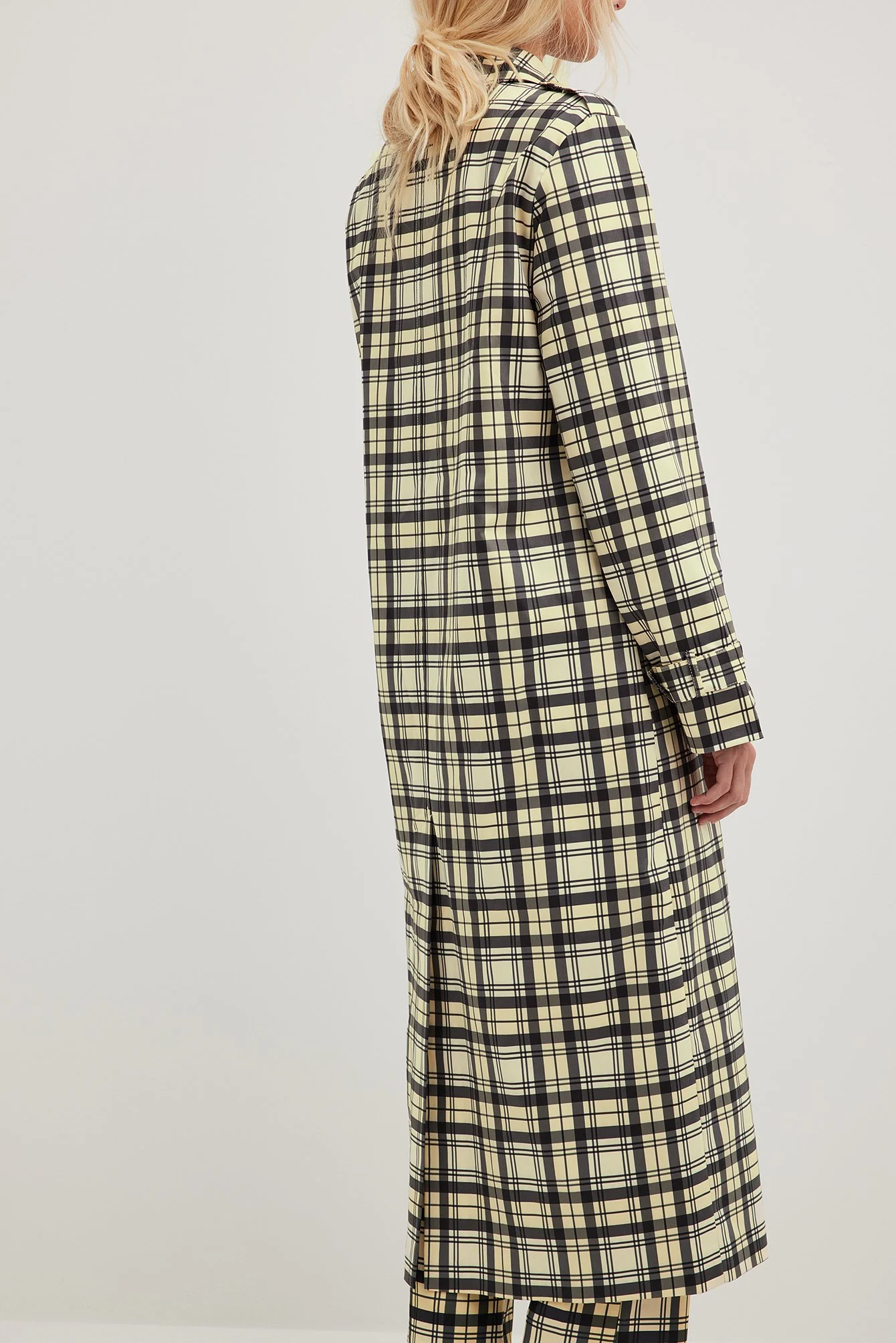 Karierter Trenchcoat