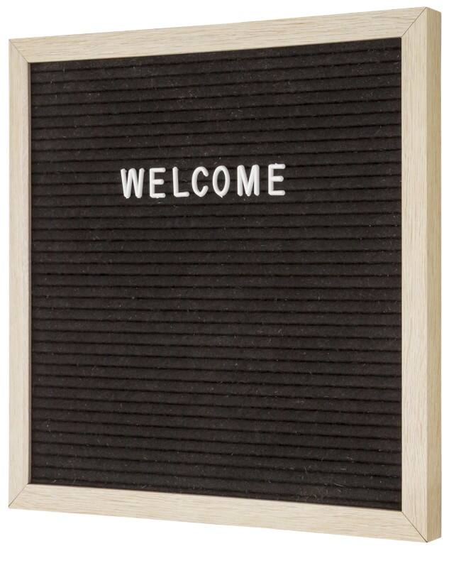 SHOWDOWN Rillentafel Wandmontage mit Schrauben 30 (B) x 30 (H) cm Schwarz