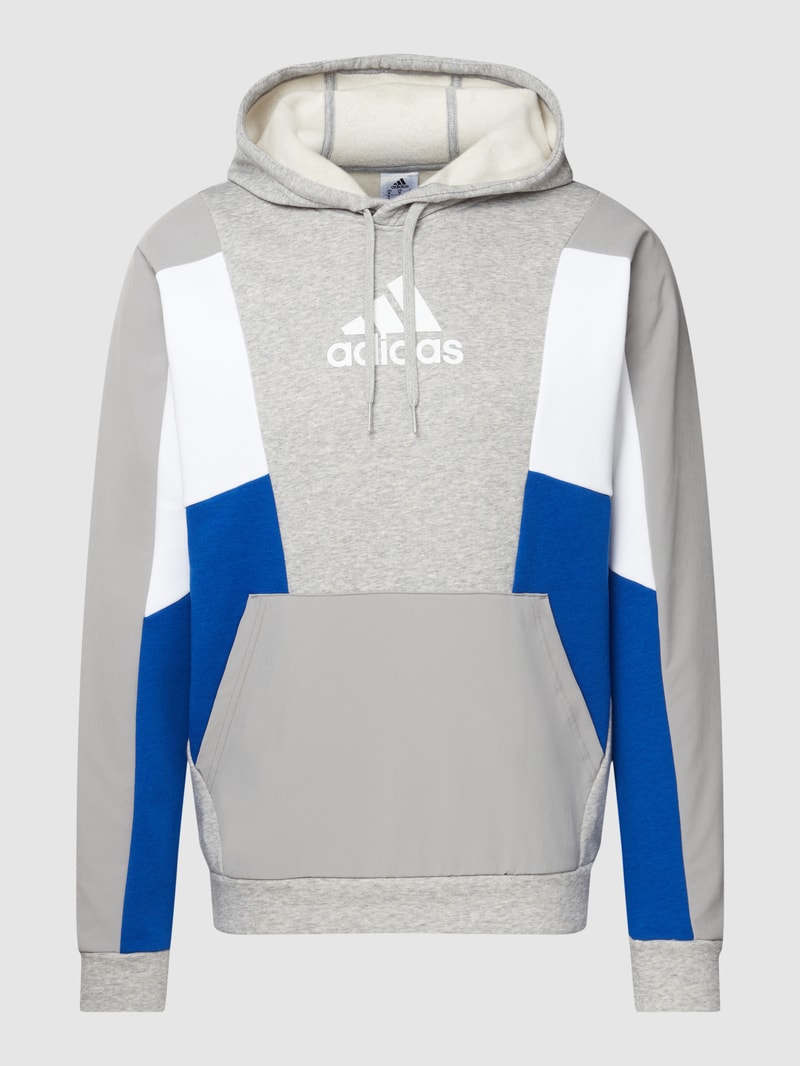 Hoodie im Colour-Blocking-Design in blau