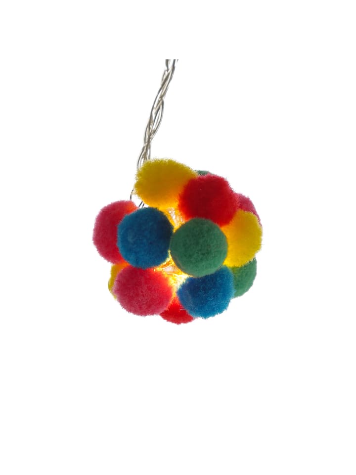 MARELIDA LED Deko Lichterkette bunte Pompoms L: 1,8m in bunt günstig kaufen onesize