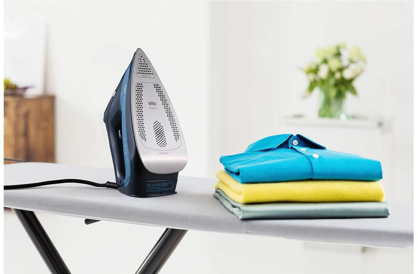 Braun Dampfbügeleisen TexStyle 7 Pro SI 7160 BL, 3000 W, mit FreeGlide 3D Bügelsohle