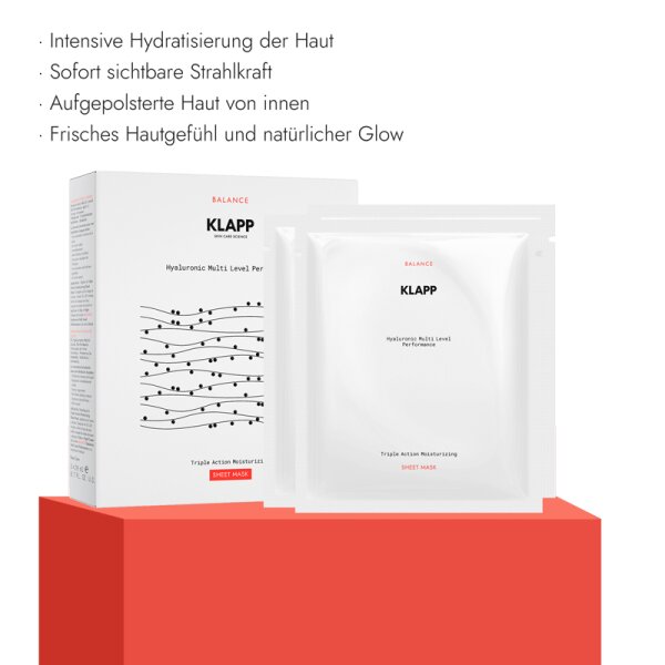 KLAPP Skin Care Science Triple Action Moisturizing Sheet Mask Tuchmaske