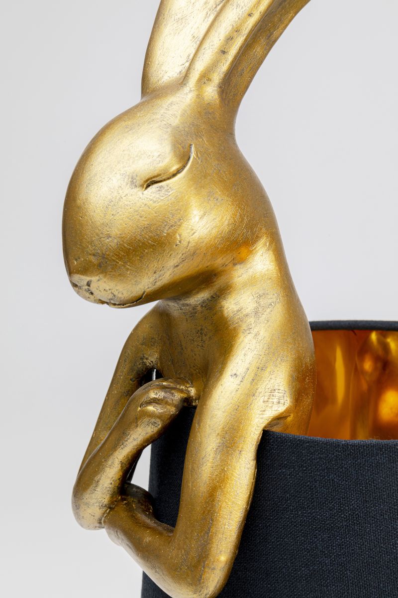 KARE Tischleuchte Animal Rabbit Schwarz Gold