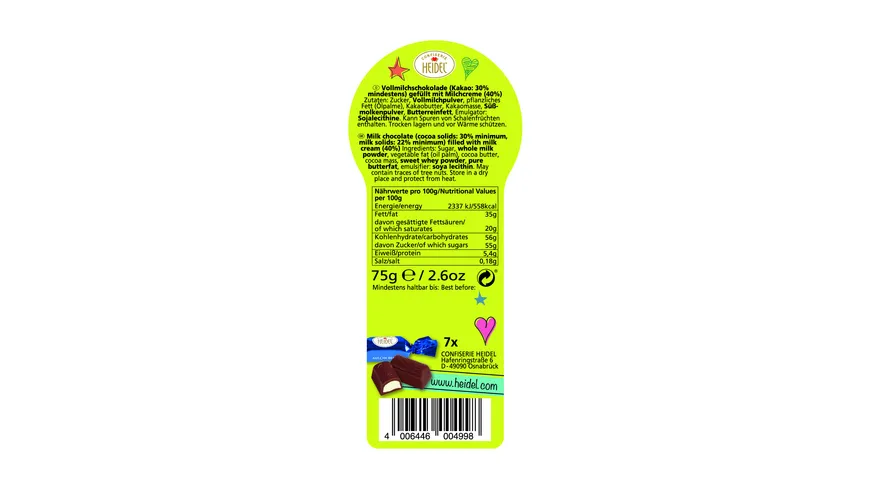 HEIDEL Chocopralinen Wünschebox 75 g