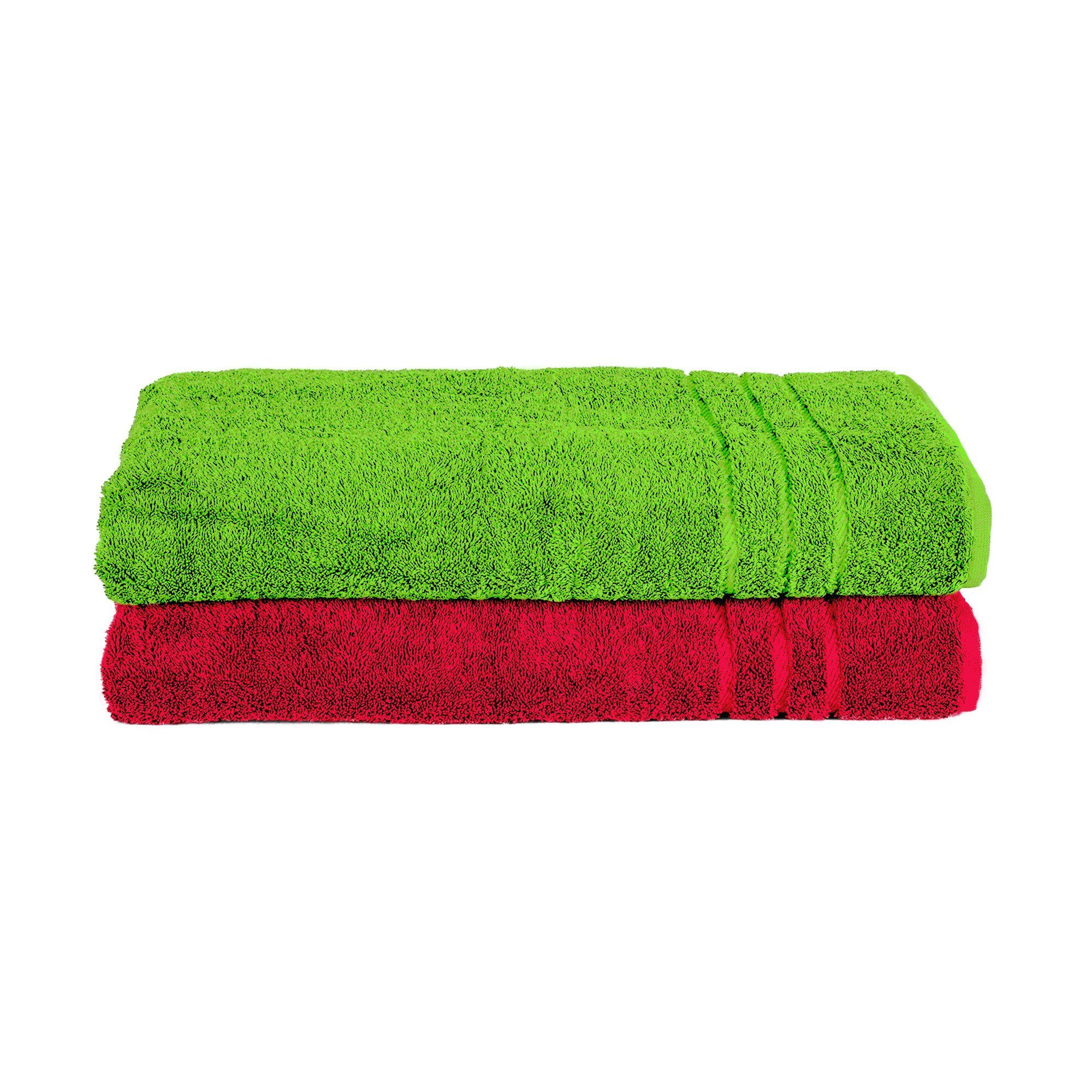 Komfortec Saunatuch 80x200 cm Saunatücher Set aus 100% Baumwolle, Frottee (2-St), XXL, Weich, Groß, Schnelltrocknend