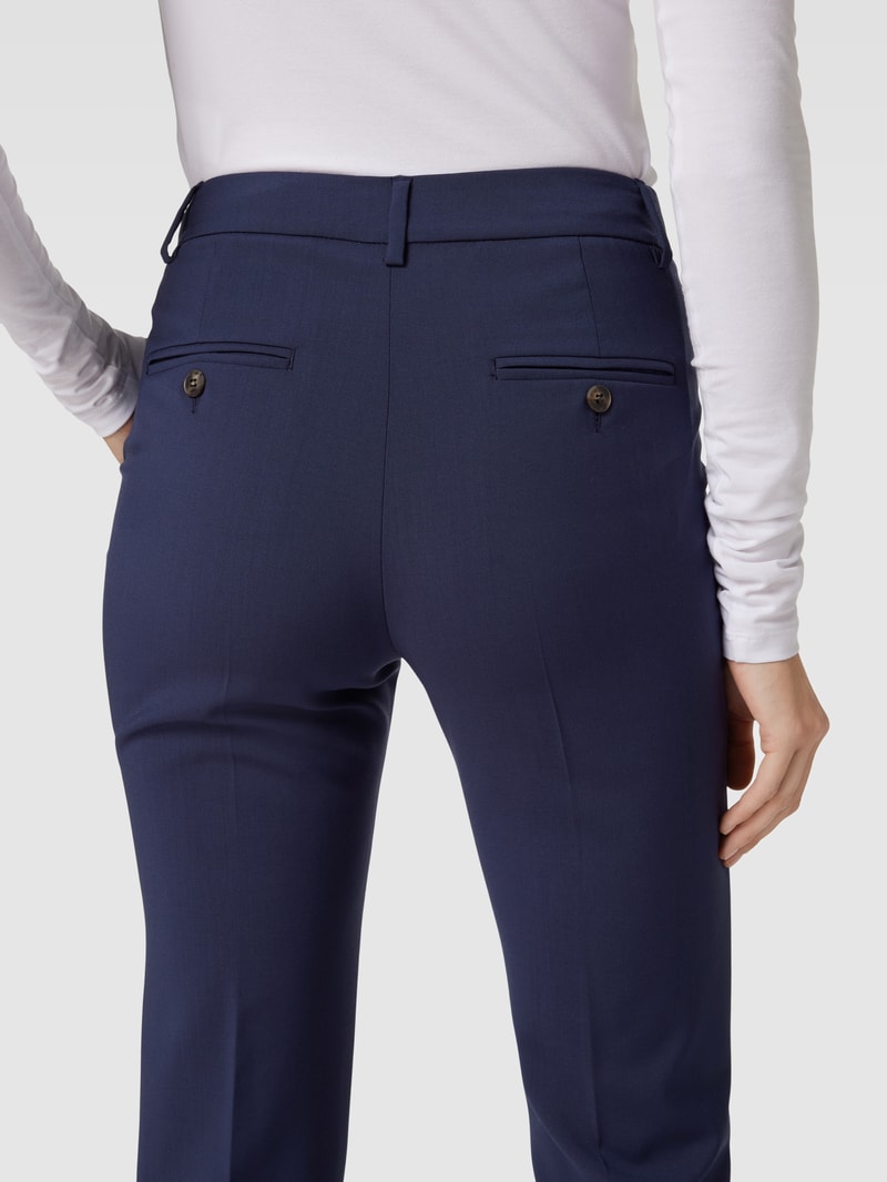 Stoffhose aus Lanawolle mit Bügelfalten Modell 'CANON' in marineblau