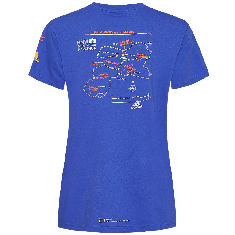 adidas BMW Berlin Marathon Map Graphic Damen T-Shirt H62492