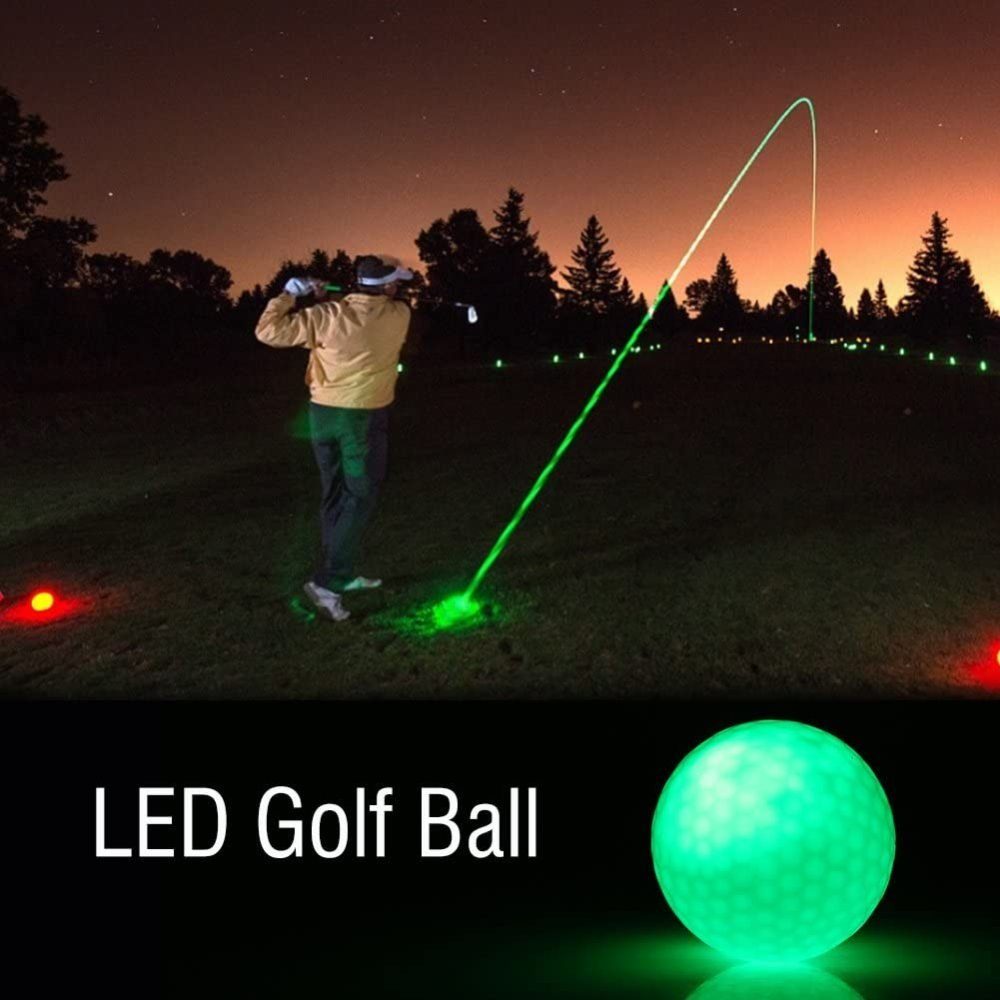 FeelGlad Golfball LED mit Beleuchtung, farbiger Blitz