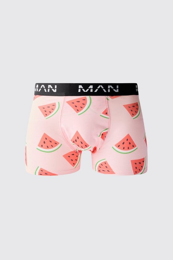 Man Boxershorts mit Wassermelonen-Print