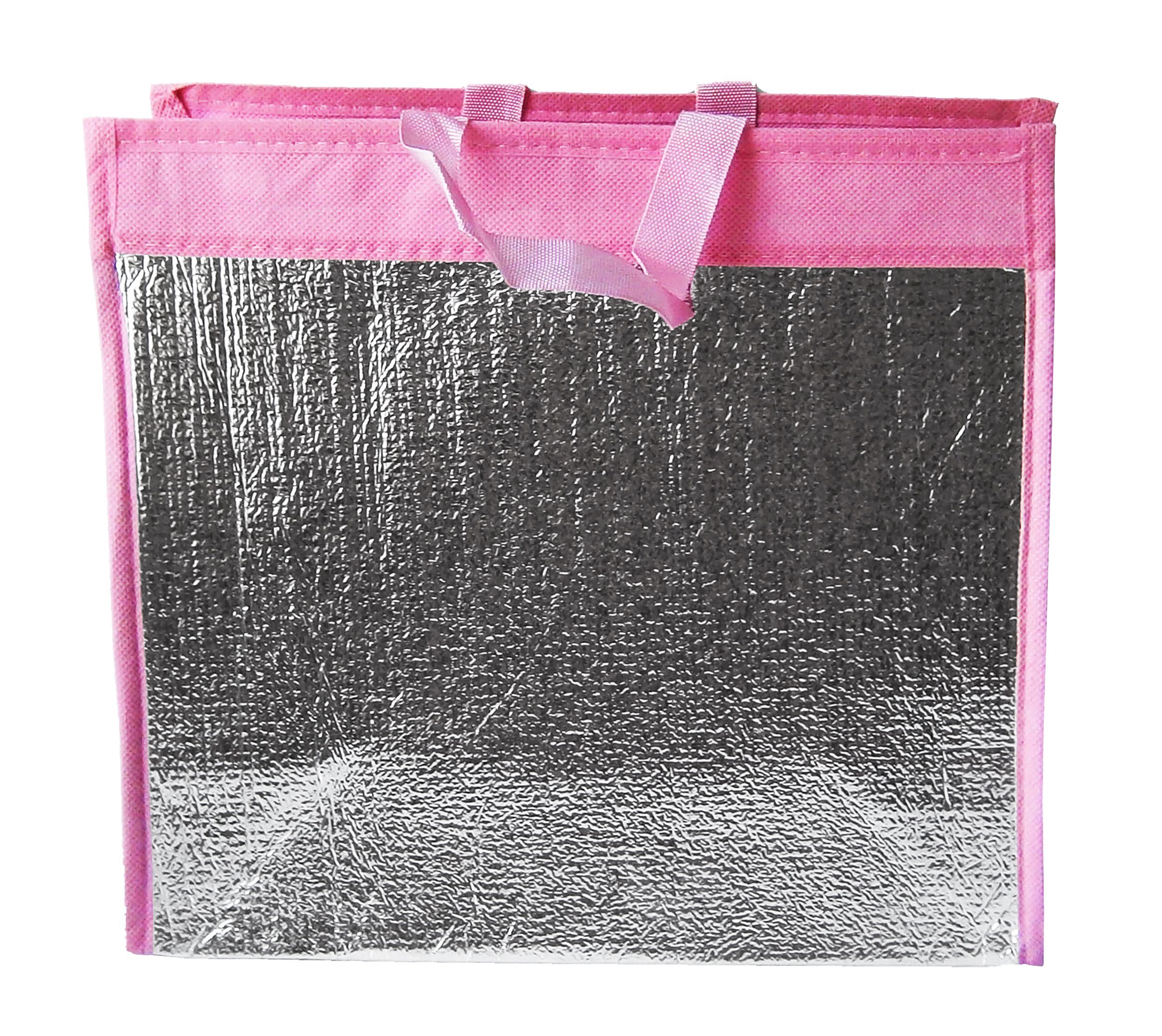 EDCO Kühltasche KÜHLTASCHE 28x30cm bis 4kg Alu-Beschichtung Isoliertasche 81 (Rosa), Thermotasche Camping Tasche Picknicktasche
