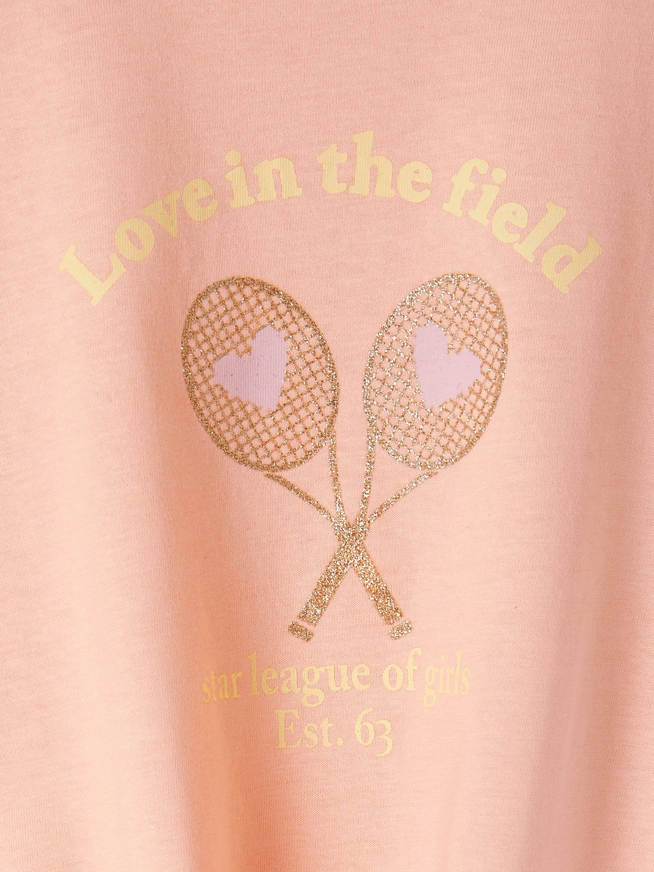 Vertbaudet Weites Mädchen Sport-Shirt - koralle
