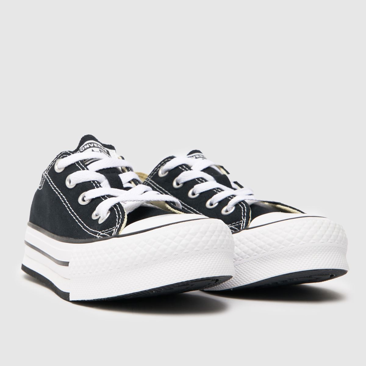 Converse svarta och vita lo eva lift platform juniorsneakers