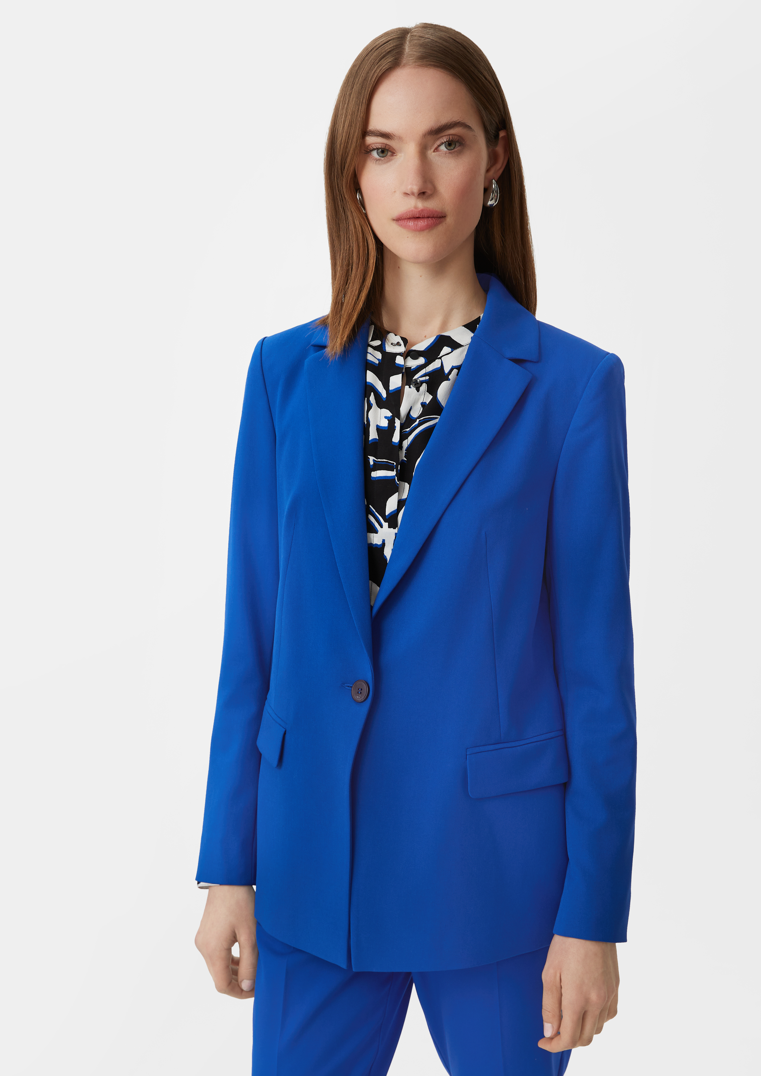 Blazer aus Viskosemix - ozeanblau