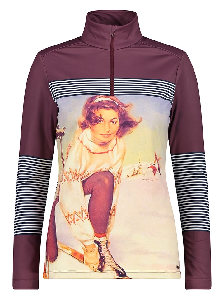CMP Fleecepullover in Pflaume/ Bunt günstig kaufen