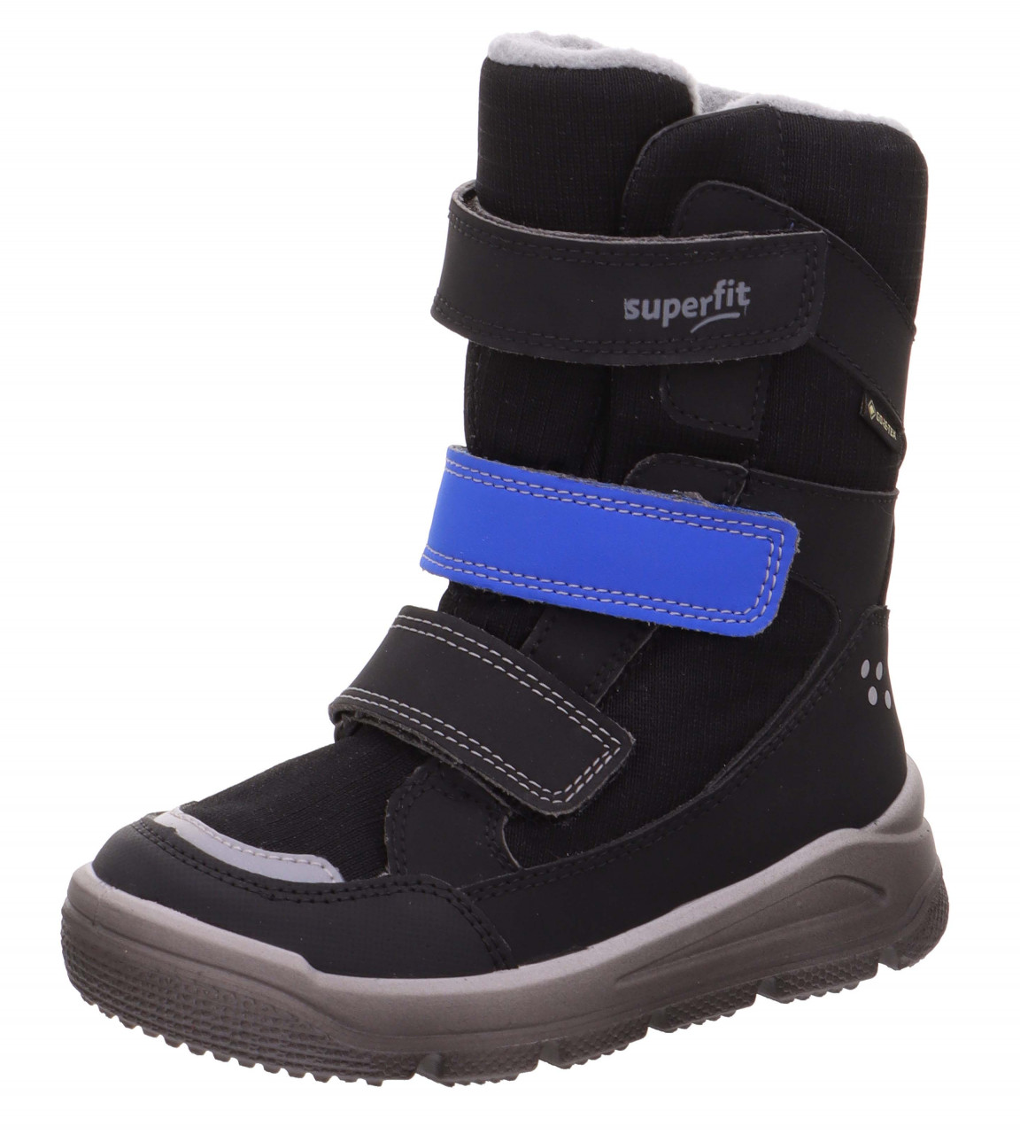 MARS - Schwarz/Blau Stiefel mit Klettverschluss