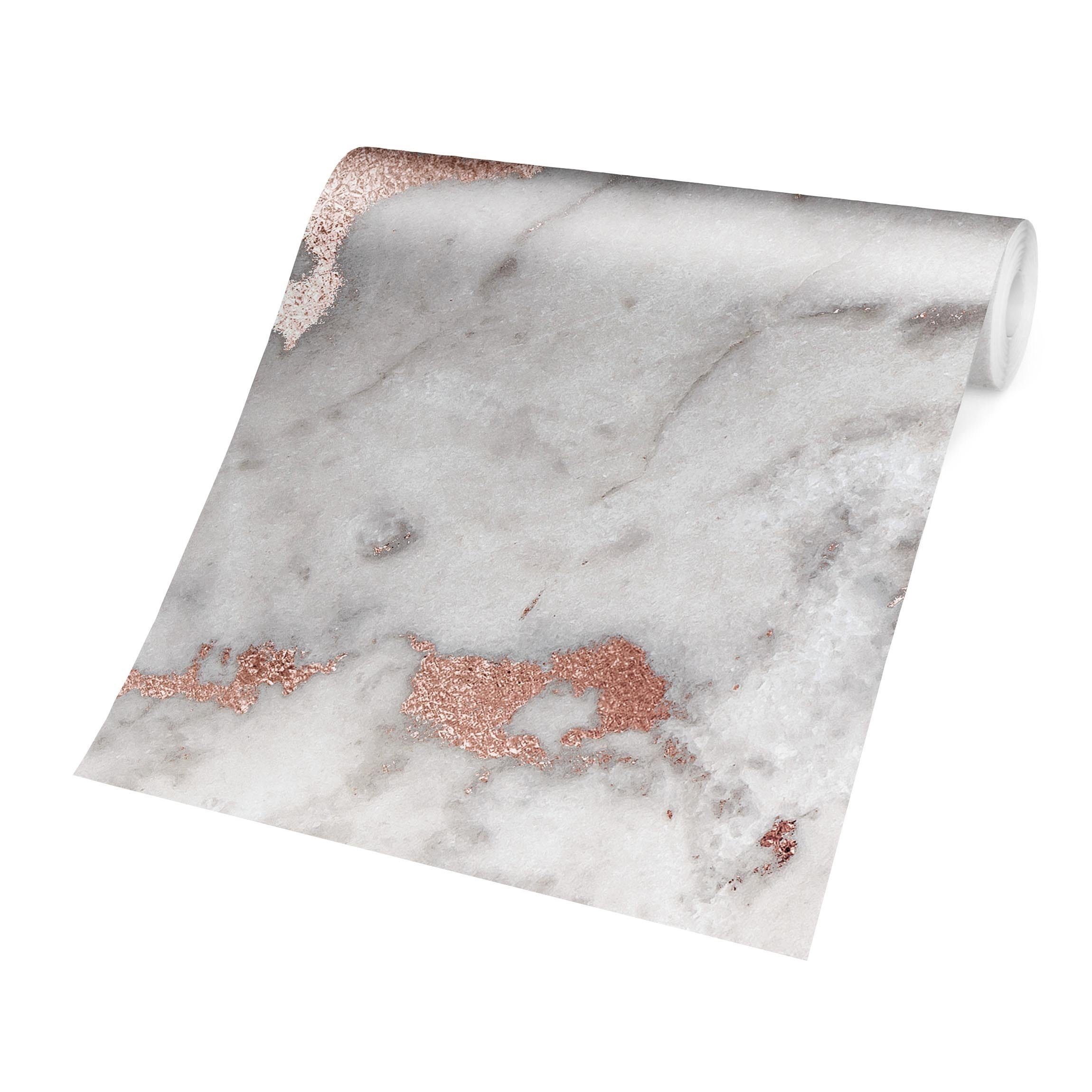 Bilderdepot24 Vliestapete Marmorn Marmoroptik Glitzer Steinoptik 3D-Effekt Industrial Modern, Glatt, Matt, (Inklusive Gratis-Kleister oder selbstklebend), Wohnzimmer Schlafzimmer Küche Flur Fototapete Motivtapete Wandtapete