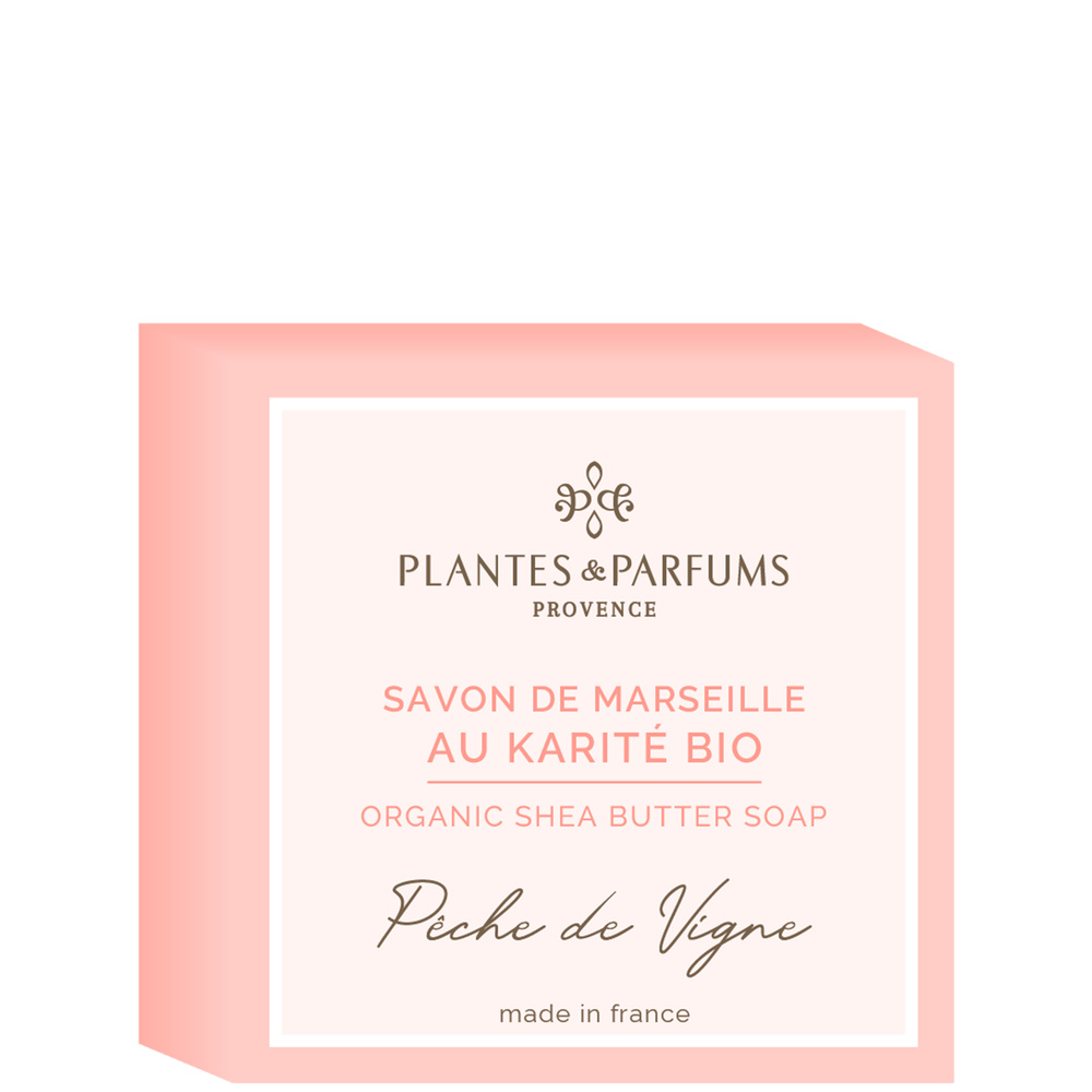 Plantes et Parfums Karité - Parfum Pêche de Vigne Savon de Marseille