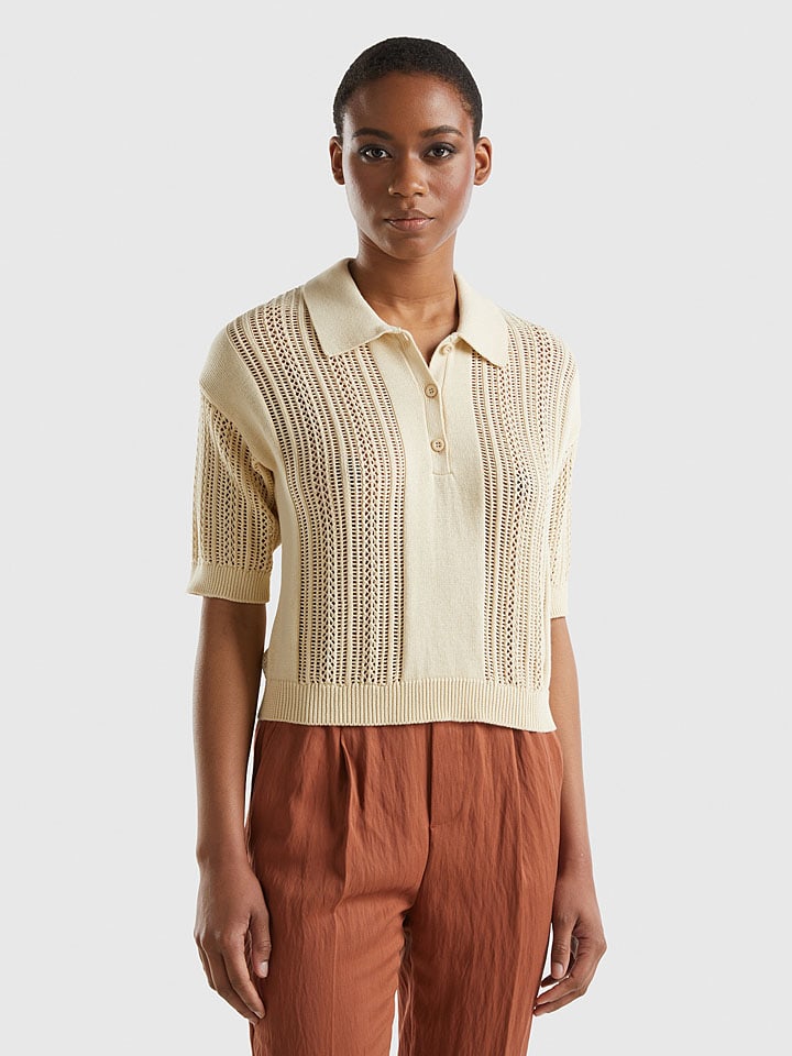 Benetton Pullover in Beige günstig kaufen