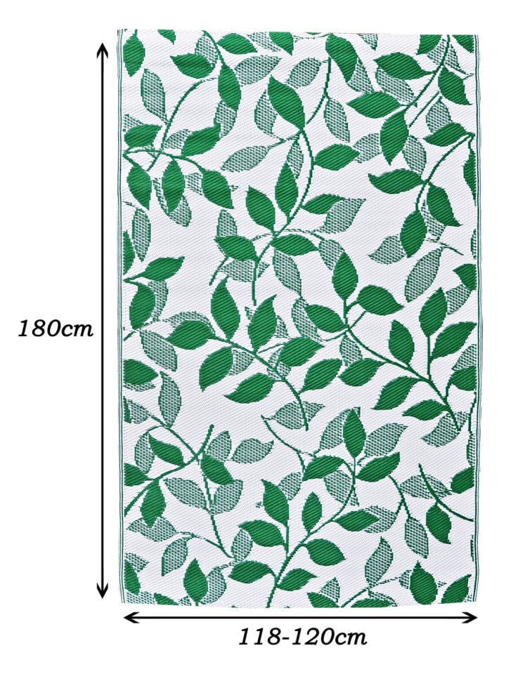 JACK Outdoor Teppich 120x180cm In- & Outdoor in Blatt Grün günstig kaufen 120x180cm