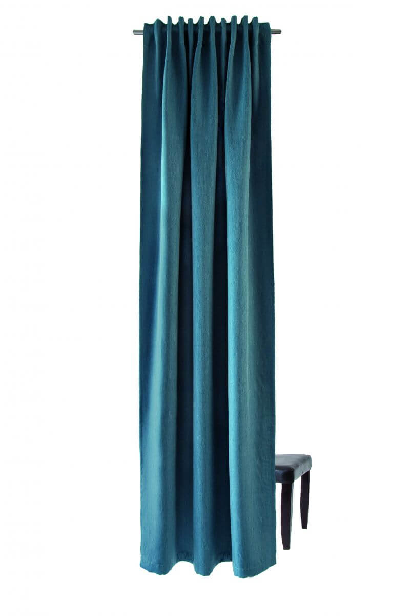Indes Fuggerhaus Verdunkler Galdin verdeckte Schlaufen Petrol 140 x 245 cm