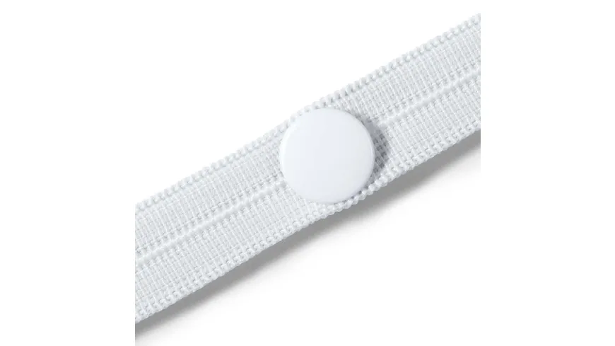 Prym Knopfloch-Elastic mit 3 Knöpfen 12 mm weiß 3 m