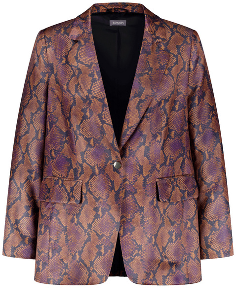 Feiner Blazer mit Schlangen-Print