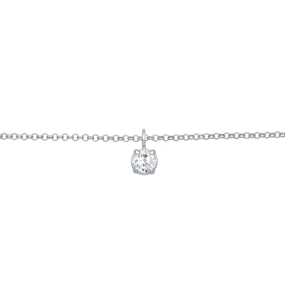 Elli Elli Collier Femmes Choker Solitaire Pendentif Basic avec Zirconia en argent ster collier