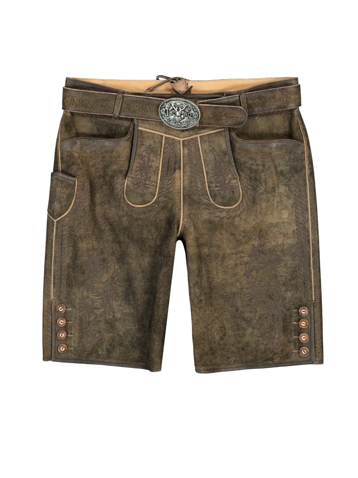 JP1880 Lederhose in classic braun günstig kaufen 54 - Normalgröße