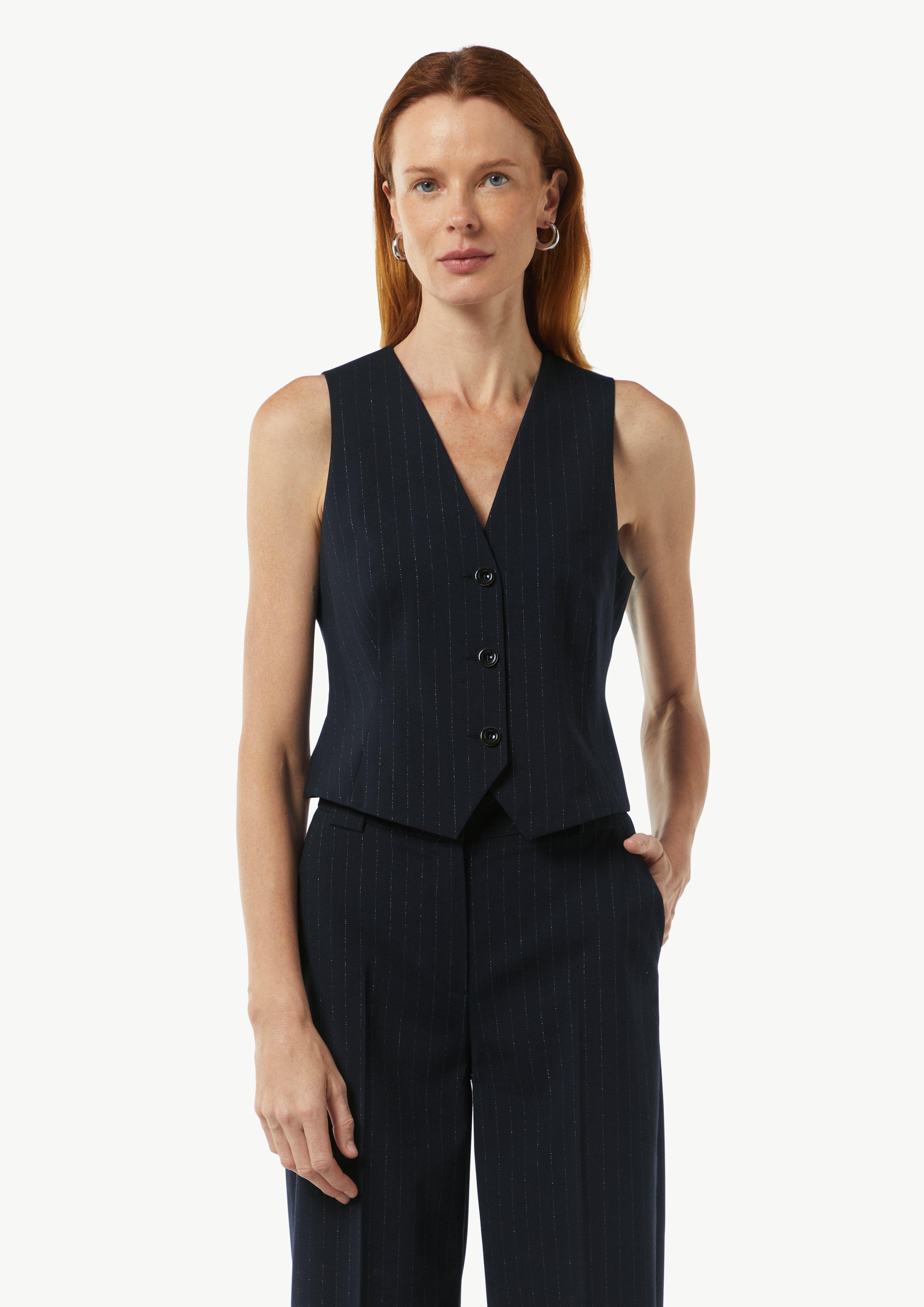 Weste mit dezentem Glitzergarn - navy