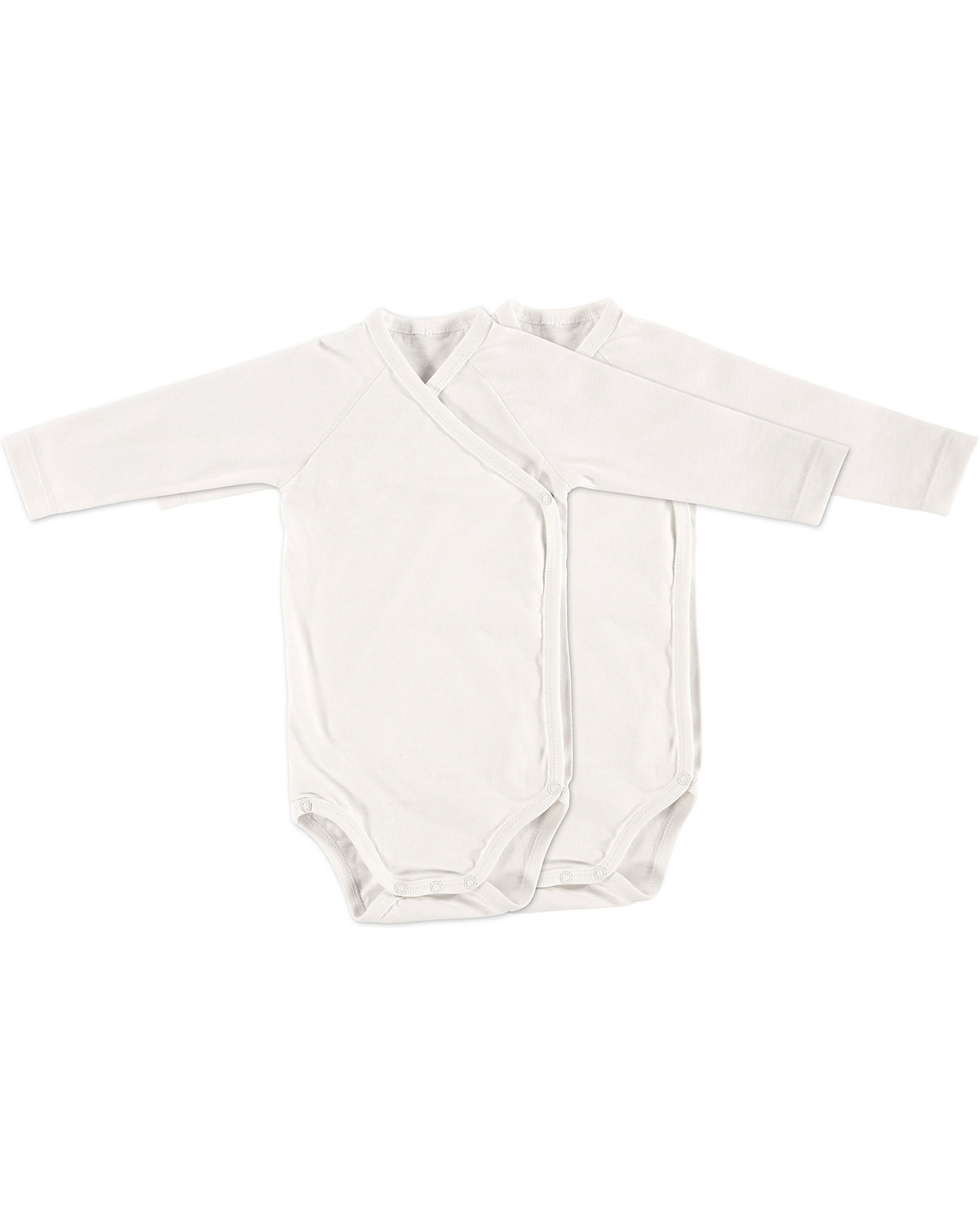 Body langarm 2er-Set, off-white/off-white, 62 cm