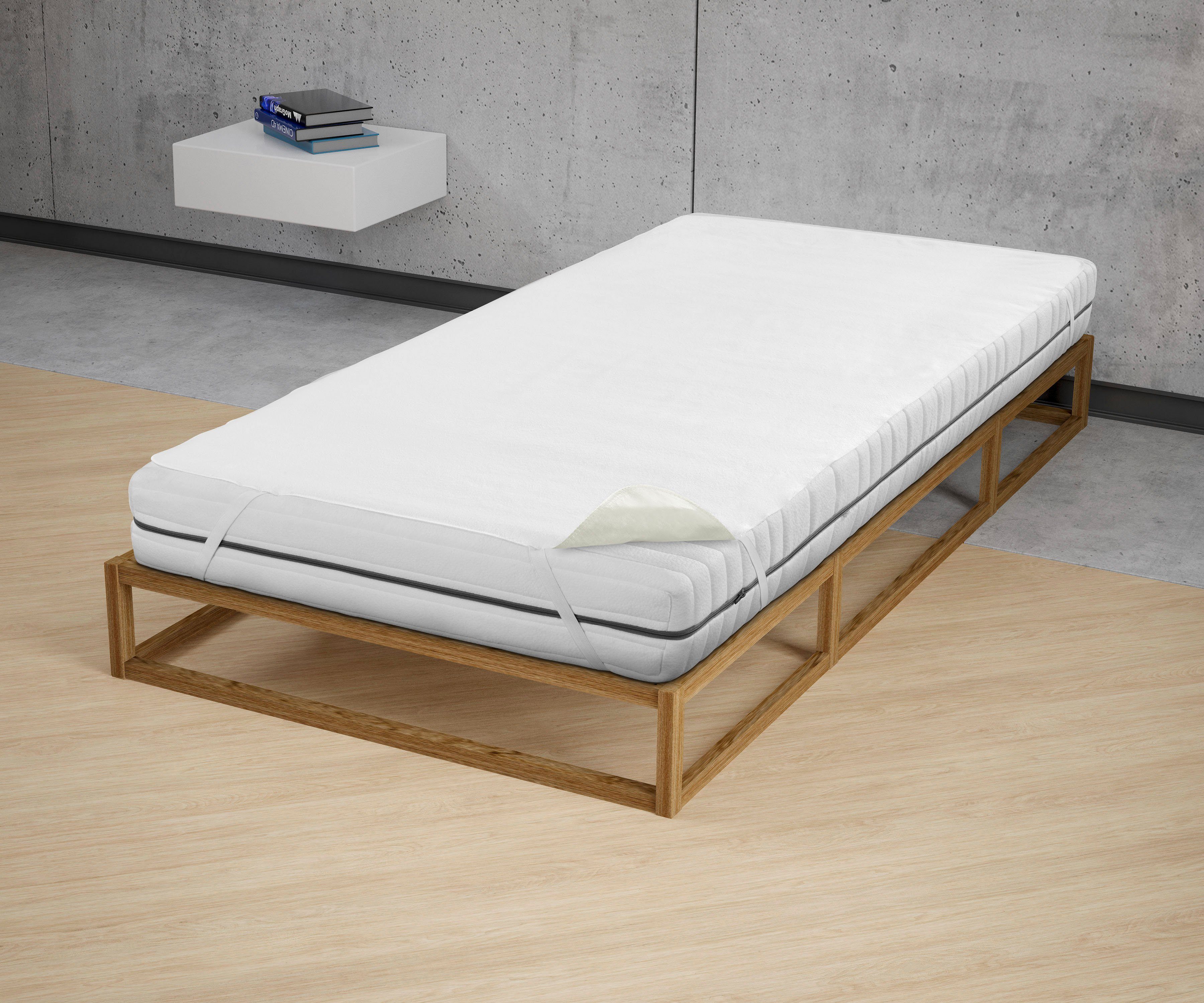 Matratzenauflage Molton, 2-lagig mit Silberausrüstung Biberna Sleep & Protect