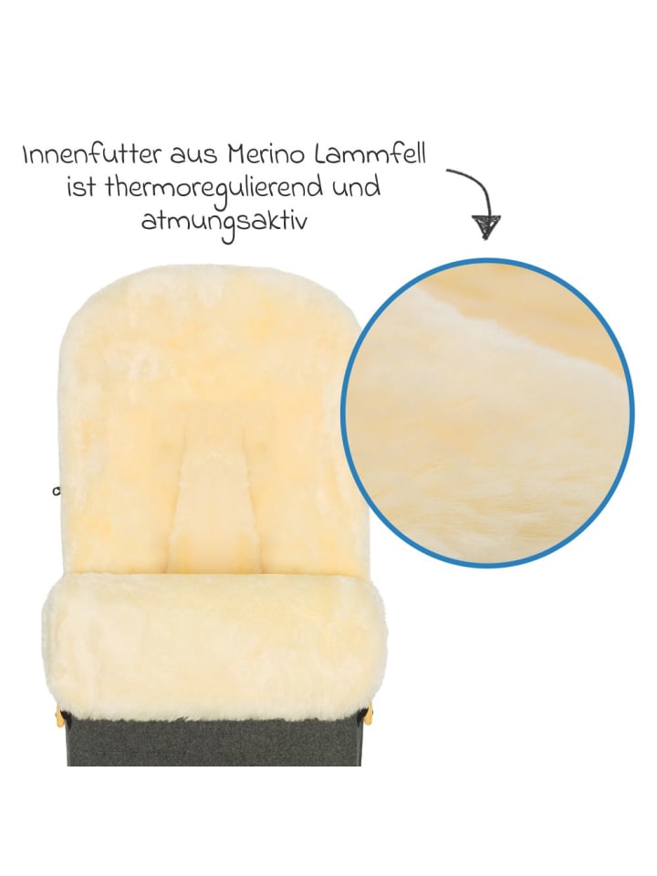 fillikid Lammwoll-Fußsack Bernina Wool für Buggy, in grau günstig kaufen onesize