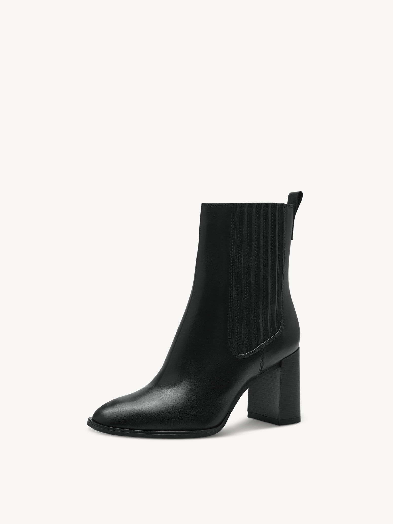 Bottine en cuir - noir