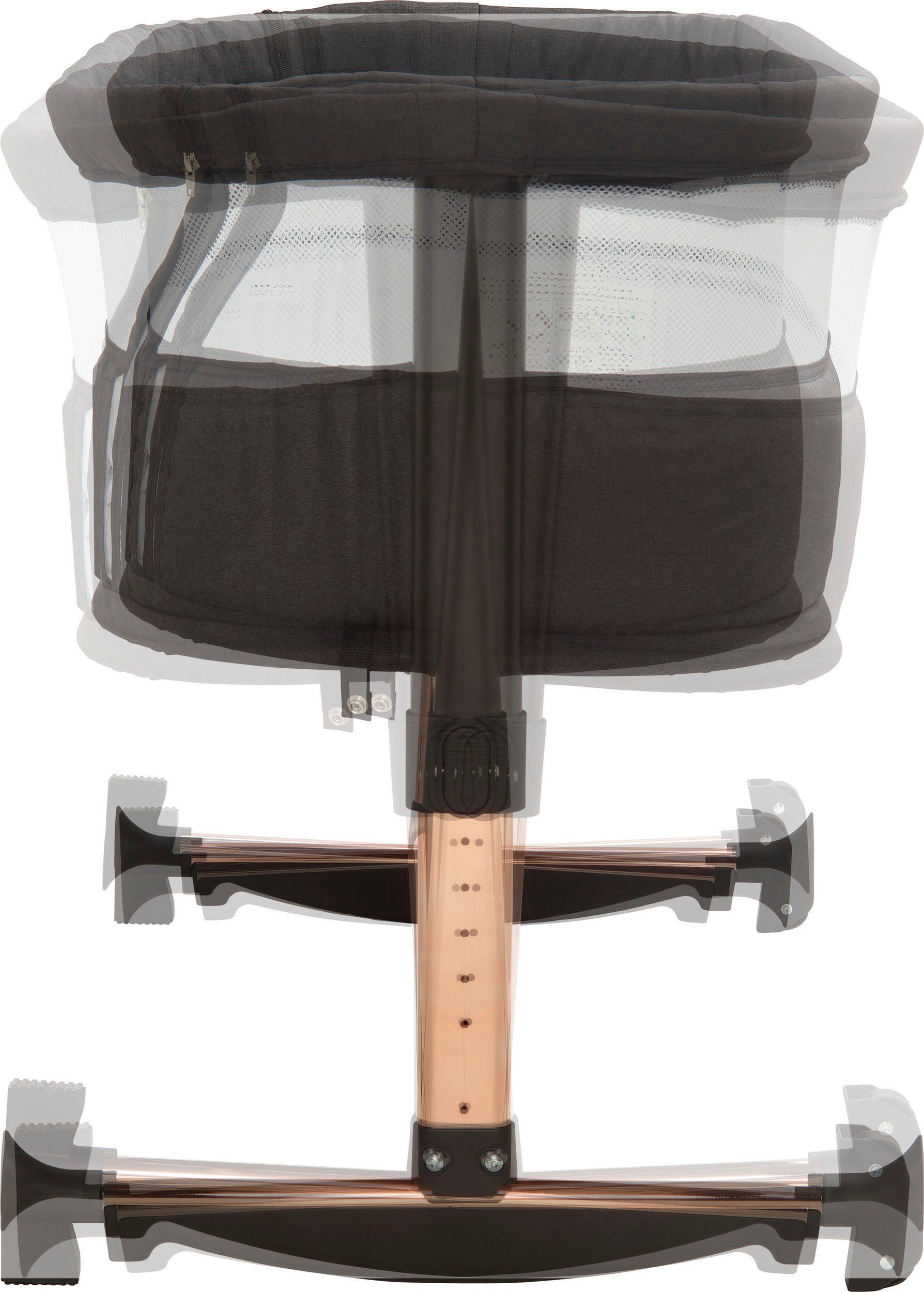 BabyGo Beistellbett Vivaldi, schwarz/gold