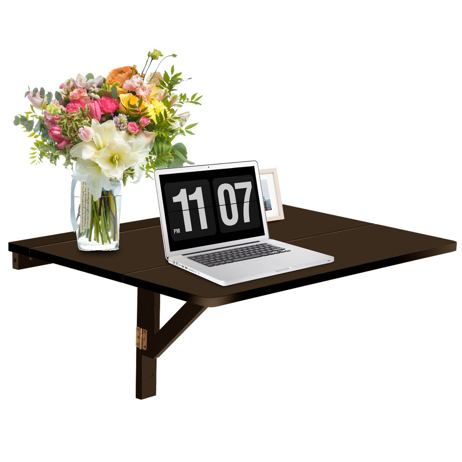 COSTWAY Klapptisch Wandtisch Wandmontage, 80 x 60 cm, klappbar
