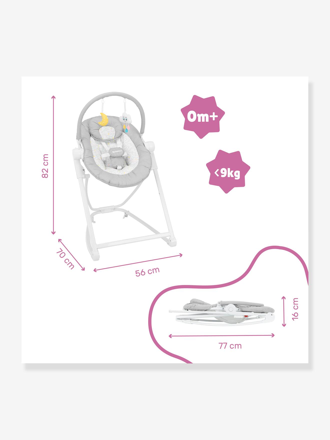 Badabulle Babywippe COMPACT'UP BADABULLE - grau/weiß